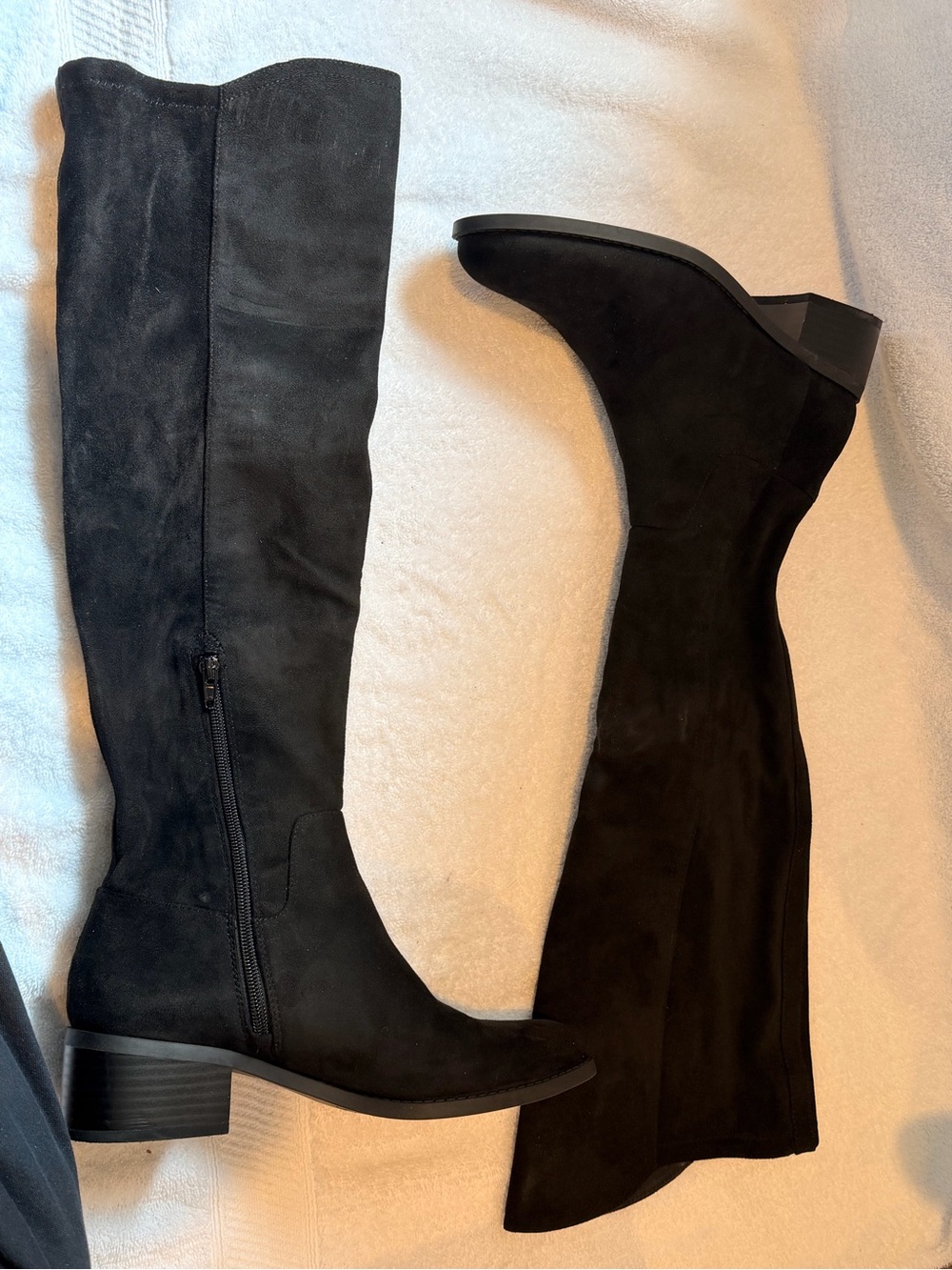 Kelly & Katie Black Over-the-Knee Suede Boots